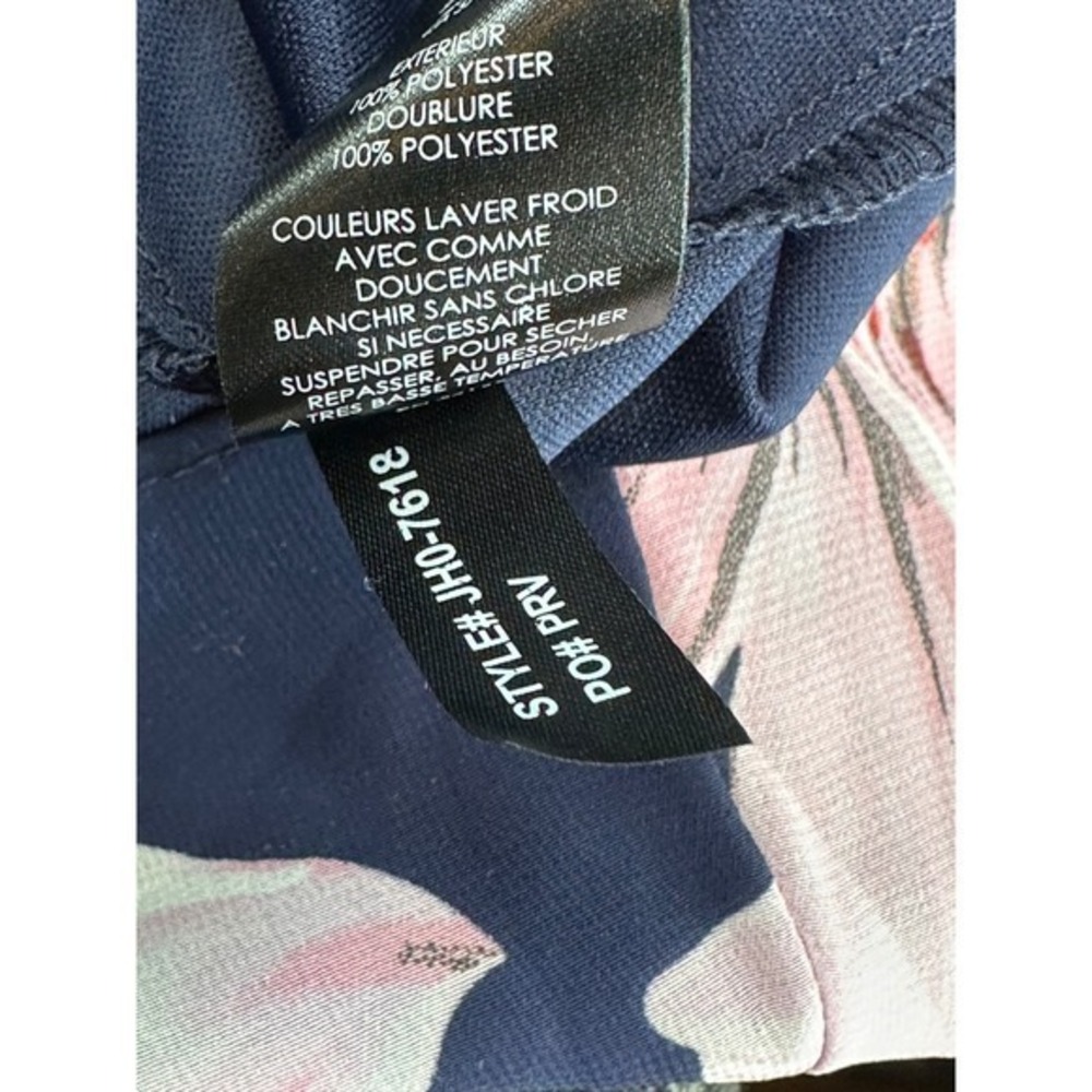 JH Collective Navy Lily Floral Print Sleeveless Dress Size 10 NWT - Picture 3 of 6